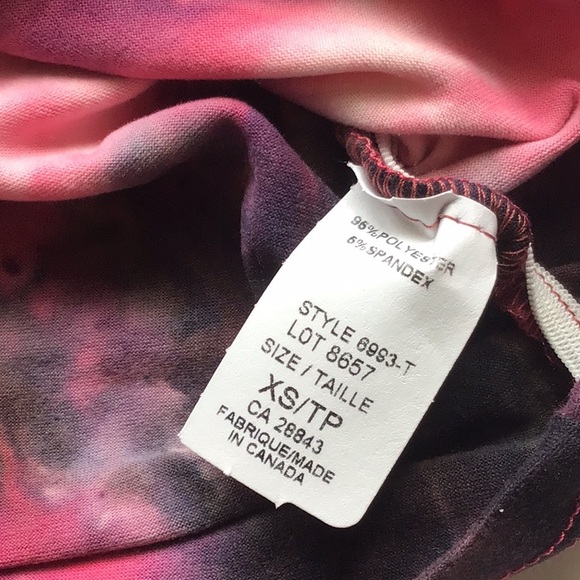 Tie Dye Tee Ruched Sides - Picture 10 of 12